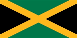 [ai] The flag of Jamaica featuring a diagonal yellow cross dividing the green and black sections. The top and bottom sections are green, while the left and right sections are black.